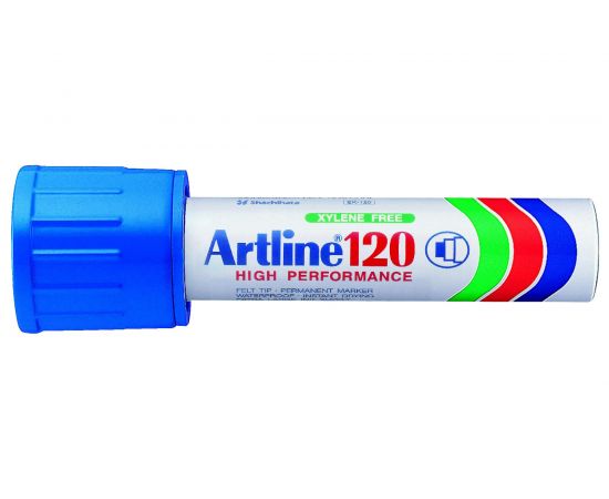 Гигантский промышленный заправляемый маркер с широким наконечником 20 мм Artline 120, синий EK120-056 