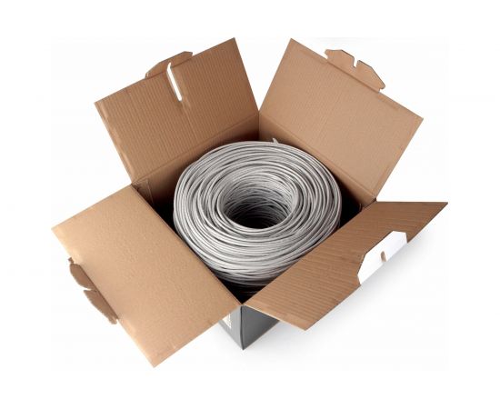 Кабель Cablexpert UTP6, 4 пары, 0.57 мм, CCA, одножильный, 305м, серый UPC-6004-SOL – изображение 2