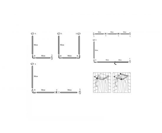 Карниз Fora алюминиевый, универсальный, белый 390KUW – изображение 2