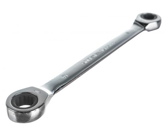 Накидной двусторонний ключ HORTZ 8х10 трещ. хромированный HOR 118850 – изображение 2