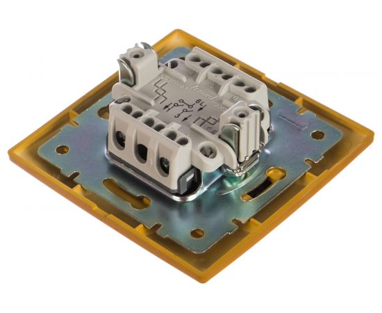 Двойной выключатель Lezard MIRA, ольха, 701-0701-101 – изображение 2