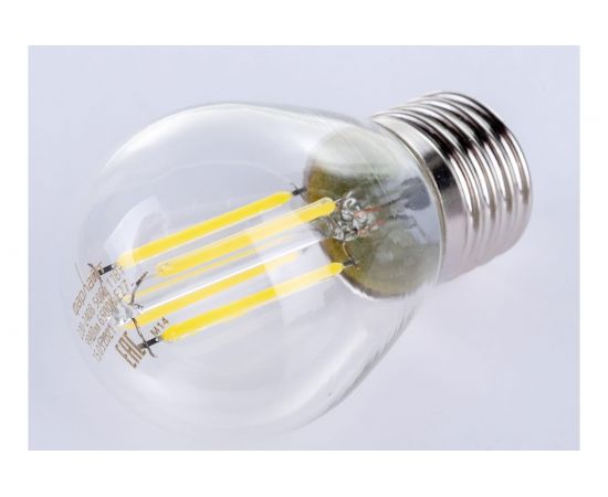 Светодиодная нитевидная прозрачная лампа Фарлайт шар G45 11 Вт 6500 К Е27 FAR000193 – изображение 2