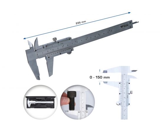 Механический штангенциркуль Brilliant Tools 0-150 мм BT114902 – изображение 2