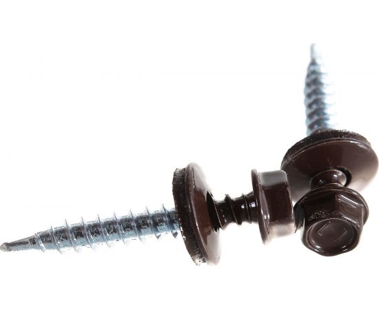 Кровельный саморез ГОСКРЕП 4.8х35 RAL 8017 коричневый шоколад, 250 шт., б.пл.конт. 1000 мл 2-0016700 – изображение 2