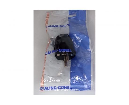 Вилка Aling-conel с заземляющим контактом 16А 250В, черный 301.13 137012 – изображение 2