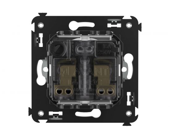 Розетка DKC, Avanti, белое облако, с защитными шторками, в стену, 2PE 4400003 – изображение 3