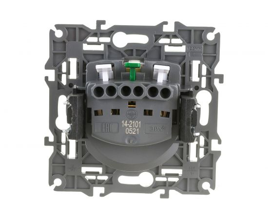 Розетка ЭРА Elegance 2P+E Schuko, 16A-250В, IP20, алюминий 14-2101-03 Б0034266 – изображение 3