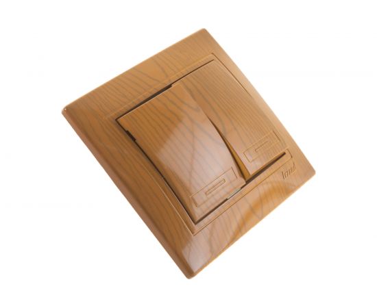 Двойной выключатель Lezard MIRA, ольха, 701-0701-101 – изображение 4