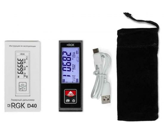 Лазерный дальномер D40 RGK 770057 – изображение 5