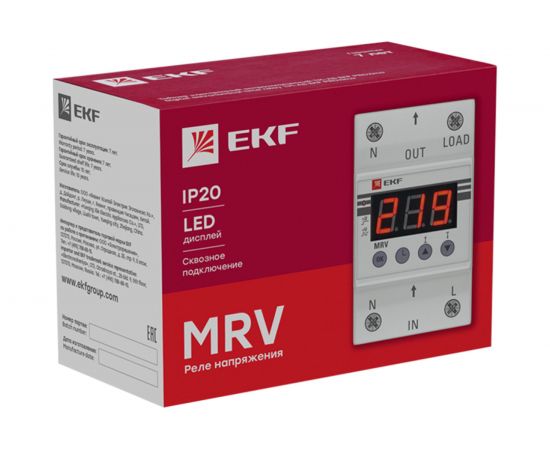 Реле напряжения с дисплеем EKF MRV, 63A PROxima MRV-63A – изображение 7