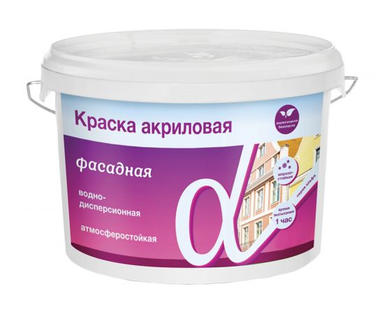 Водно-дисперсионная краска Krafor Альфа фасадная 3 кг 1 42748 