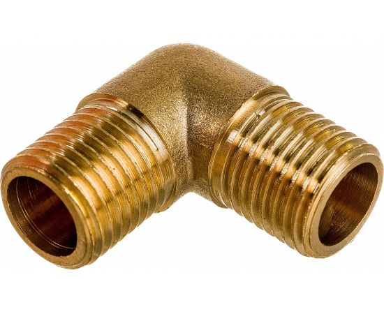 Уголок латунь резьба наружная 1/4" для компрессора Pegas pneumatic 4309 