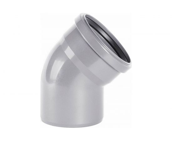 Отвод внутренней канализации ХЕМКОР НПВХ, 50 мм, 30 градусов 2381037 