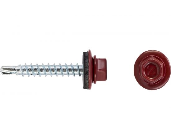 Кровельный саморез Tech-Krep КРс ZP 4.8x35 3005 винно-красный 250шт. R УТ-00011798 