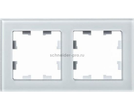Рамка Schneider Electric AtlasDesign NATURE стекло белый 2-ая ATN320102 – изображение 2