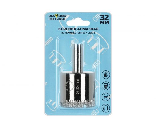 Коронка алмазная по керамике, плитке и стеклу 32 мм Diamond Industrial DIDCBC032 – изображение 2