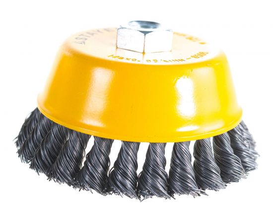 Щетка чашечная PROFESSIONAL (120 мм; М14; плетеные пучки проволоки 0.5 мм) для УШМ STAYER 35128-120 – изображение 2