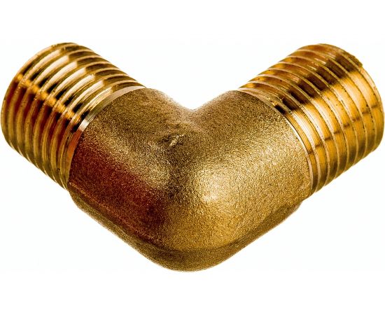 Уголок латунь резьба наружная 1/4" для компрессора Pegas pneumatic 4309 – изображение 2