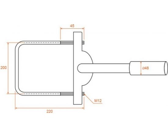 Приставной кронштейн для консольного светильника Wolta К1П-0,3-0,35-1-0,12x0,6-С – изображение 2