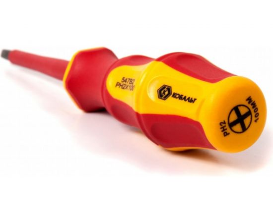 Отвертка диэлектрическая Ultra Grip PH-2 х 100 мм КОБАЛЬТ CR-V 646-508 – изображение 2