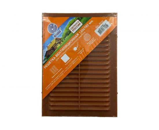 Решетка вентиляционная бежевая сетка Люкс (135х185 мм) Космовент Арт.Л135БЖ – изображение 2