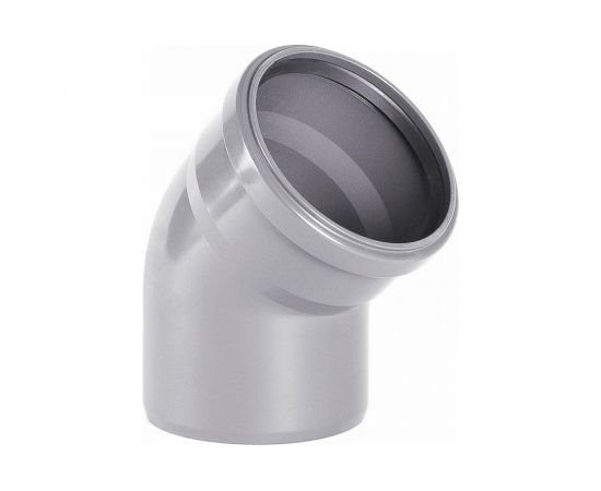 Отвод внутренней канализации ХЕМКОР НПВХ, 50 мм, 30 градусов 2381037 – изображение 2