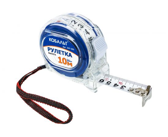 Рулетка КОБАЛЬТ Высота 10м x 25мм 247-293 – изображение 2