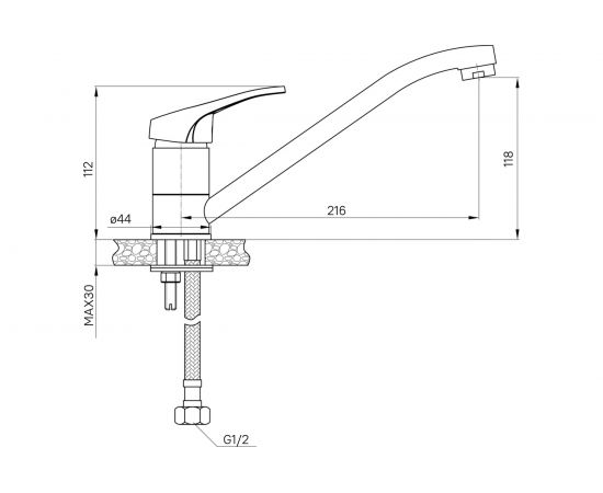 Смеситель для кухни Milardo Meal M06SBR0M05 – изображение 3