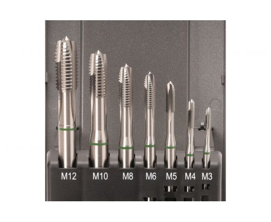 Набор машинных метчиков Ruko M3-М12 мм HSSE-Co5 7пр 245061RO – изображение 3