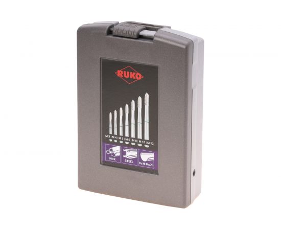 Набор машинных метчиков Ruko M3-М12 мм HSSE-Co5 7пр 245061RO – изображение 4