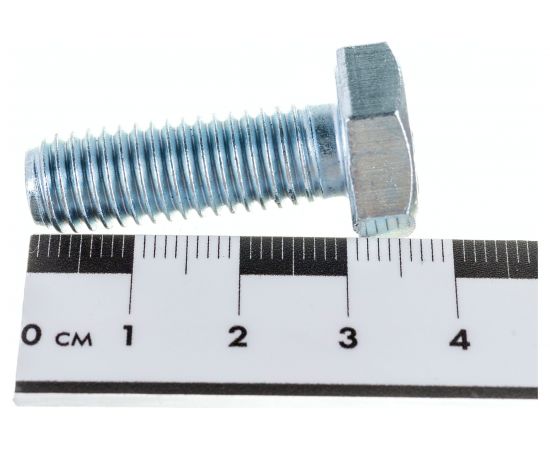 Болт Стройметиз М10х30 DIN 933, класс прочности 8.8, цинк уп. 2 шт 3022031 – изображение 4