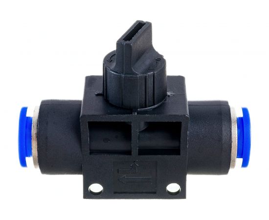 Прямой фитинг цанговый Pegas с краном 10 мм - 10 мм Pegas pneumatic 6006 – изображение 4