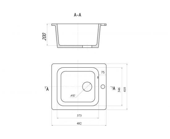 Кухонная мойка Gerhans A 10 25 ОНИКС /БЕЛАРУСЬ/ 410х482 мм А10-25 – изображение 5