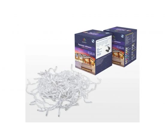 Светодиодная гирлянда NEON-NIGHT Бахрома с эффектом мерцания 4.8х0.6м 176 LED 255-161 – изображение 6