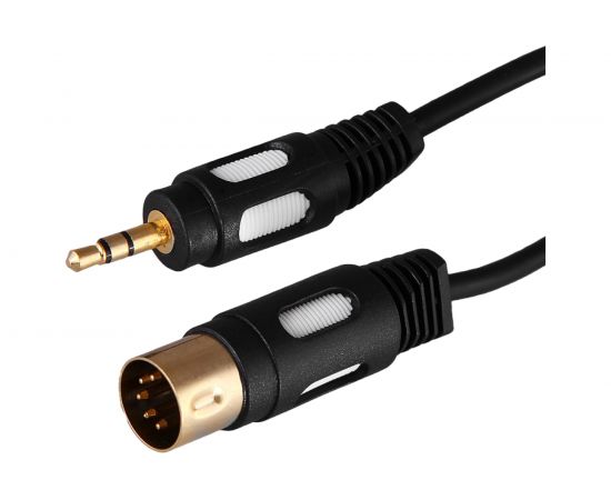 Кабель REXANT DIN 5 Pin - Stereo 3,5 мм 1,5 м Gold 17-2502 