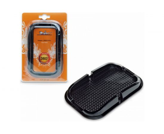 Коврик липучка Airline чёрный подставка 100x150x30 мм ASM-BP-04 