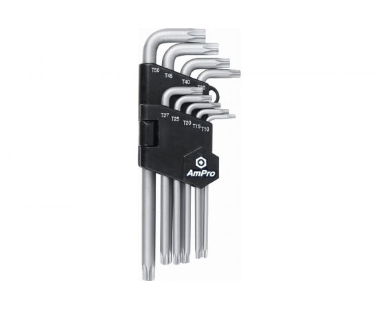 Набор Г-образных ключей AmPro TORX, длинные, 9 предметов T22934 