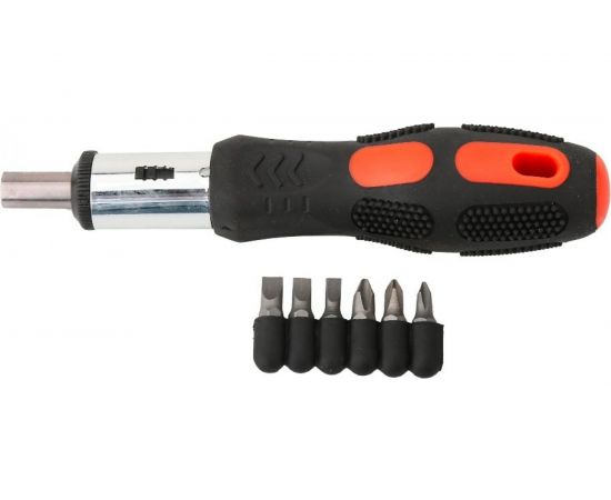 Реверсивная отвертка с набором бит 6 предметов AV Steel AV-489131 