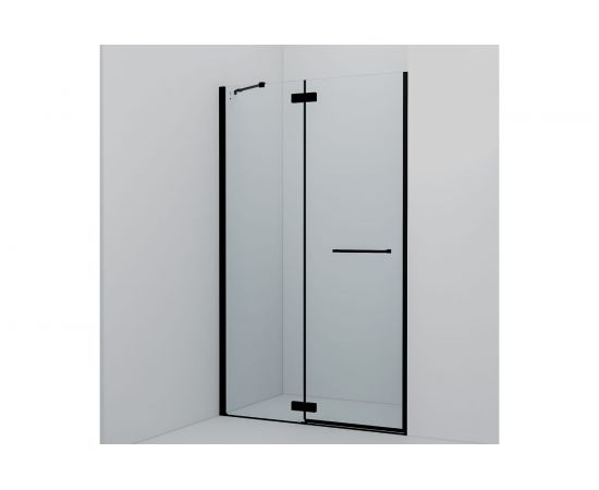 Душевая дверь IDDIS Slide распашная, черный алюминиевый профиль, 120х195 SLI6BH2i69 