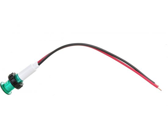 Сигнальная арматура Emas Арматура сигнальная зелёная 10мм с силиконовым проводом 12В S100LY1 