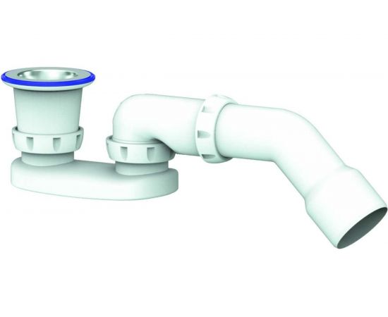 Сифон для душевого поддона Unicorn G21 50х40 плоский, с отводом 40х40/50 533298 