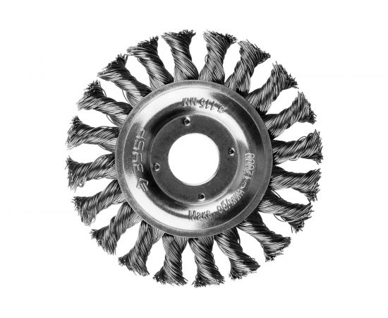 Щетка дисковая ПРОФЕССИОНАЛ (0.5 мм; 115 мм; 22 мм; плетеные пучки стальной проволоки) для УШМ Зубр 35190-115_z01 
