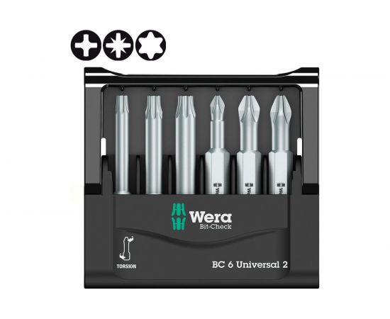Набор бит Wera 851/4 TZ PH 2/50 мм+855/4+867/4 WE-056473 