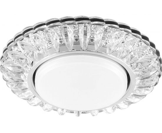 Светильник с подсветкой FERON 20LED 2835 4000K, 15W GX53, без лампы, прозрачный, хром, CD4026 29540 