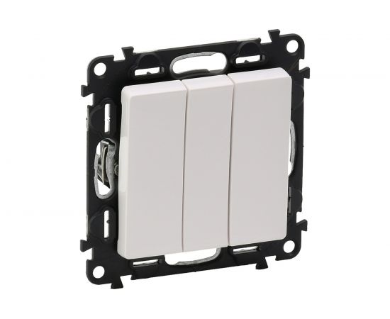 Механизм выключателя Legrand 3-клавишный СП Valena Life 10 А IP20 250 В 10АХ белый Leg 752403 