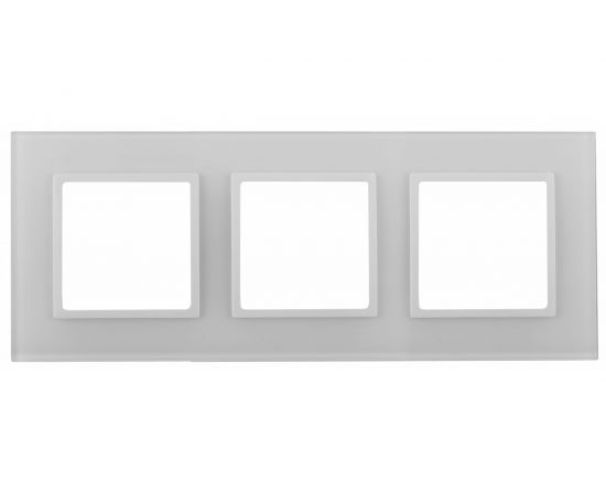 Рамка ЭРА 14-5103-01 на 3 поста, стекло, Elegance, белый+белый Б0034506 
