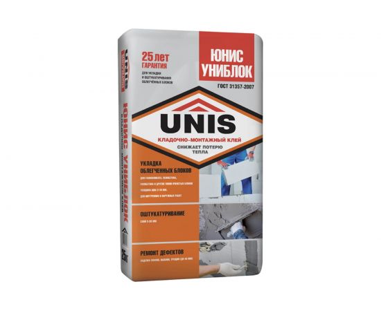 Кладочно-монтажный клей UNIS Униблок 25 кг 56684 