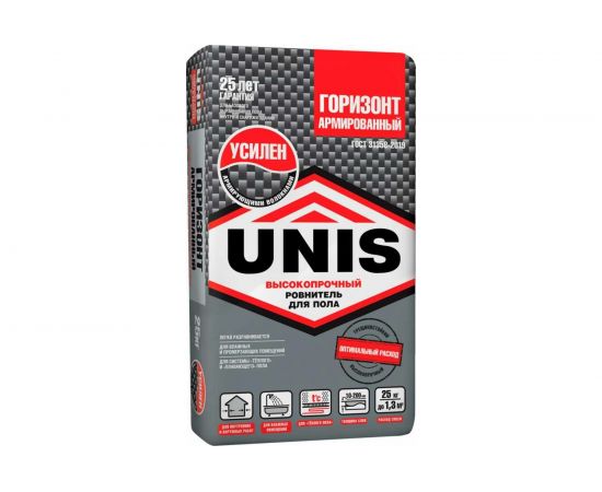 Армированная стяжка для пола UNIS ГОРИЗОНТ 25 кг 4607005182821 