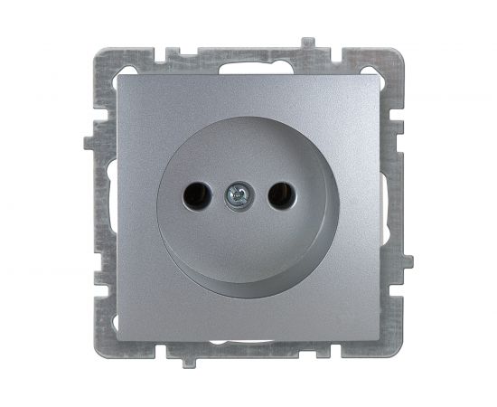 Механизм розетки NILSON 1СП серебро Touran/Alegra metallic 24130415 