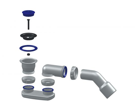 Сифон для душевого поддона Unicorn G21 50х40 плоский, с отводом 40х40/50 533298 – изображение 2